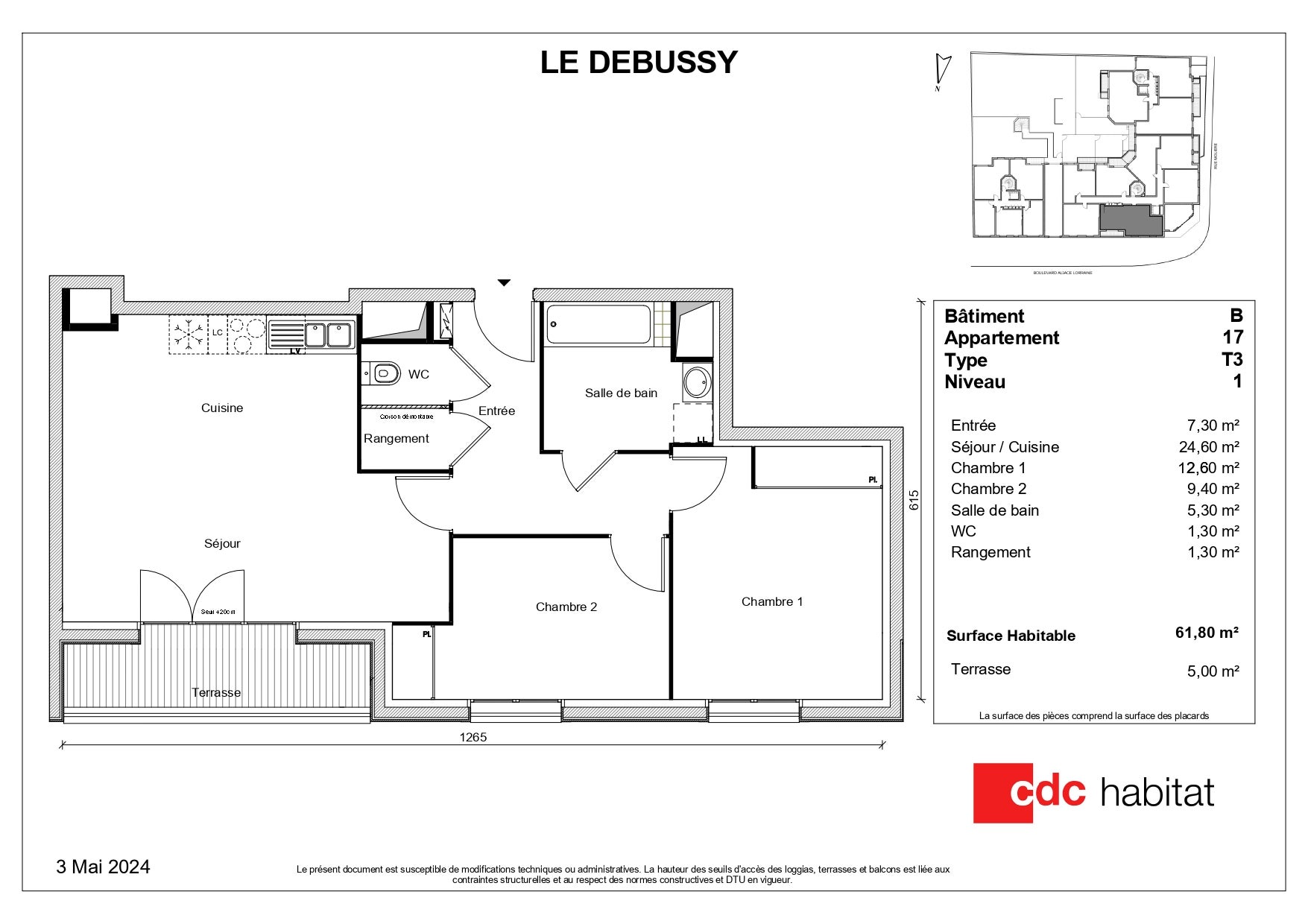 Flat Boulevard Alsace Lorraine in Le Perreux-sur-Marne