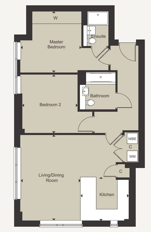 Flat Hartfield Road in Greater London