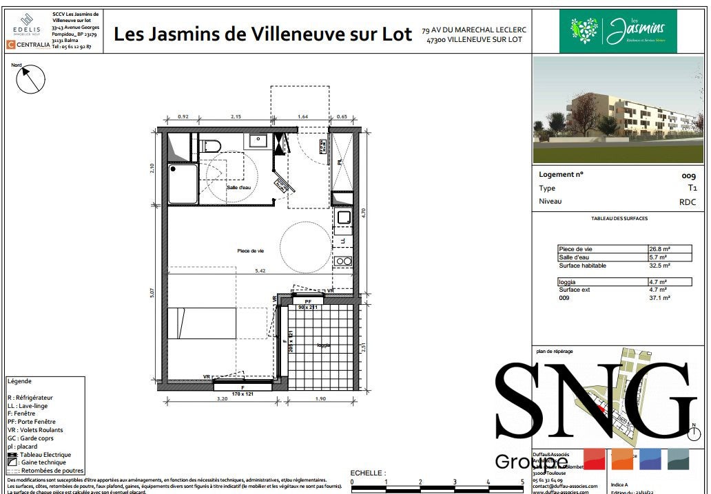 Flat Avenue du Maréchal Leclerc in Villeneuve-sur-Lot