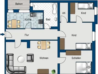 Wohnung Försterstraße in Magdeburg