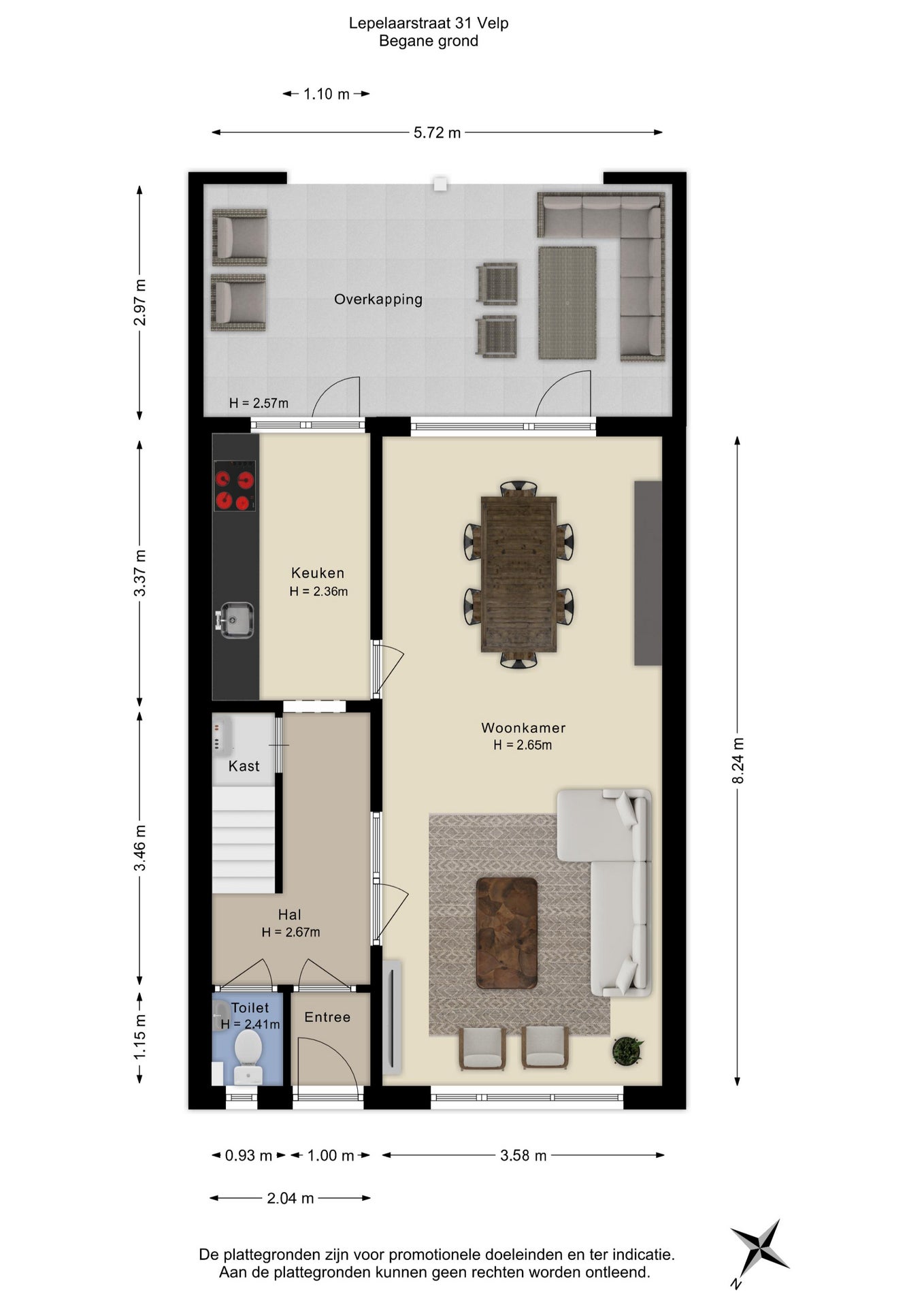 Tussenwoning te koop: Lepelaarstraat 31, Velp