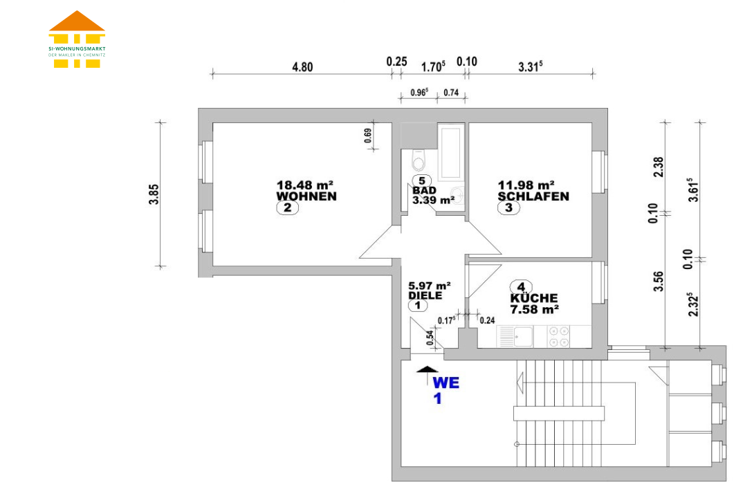 Wohnung Klopstockstraße in Chemnitz