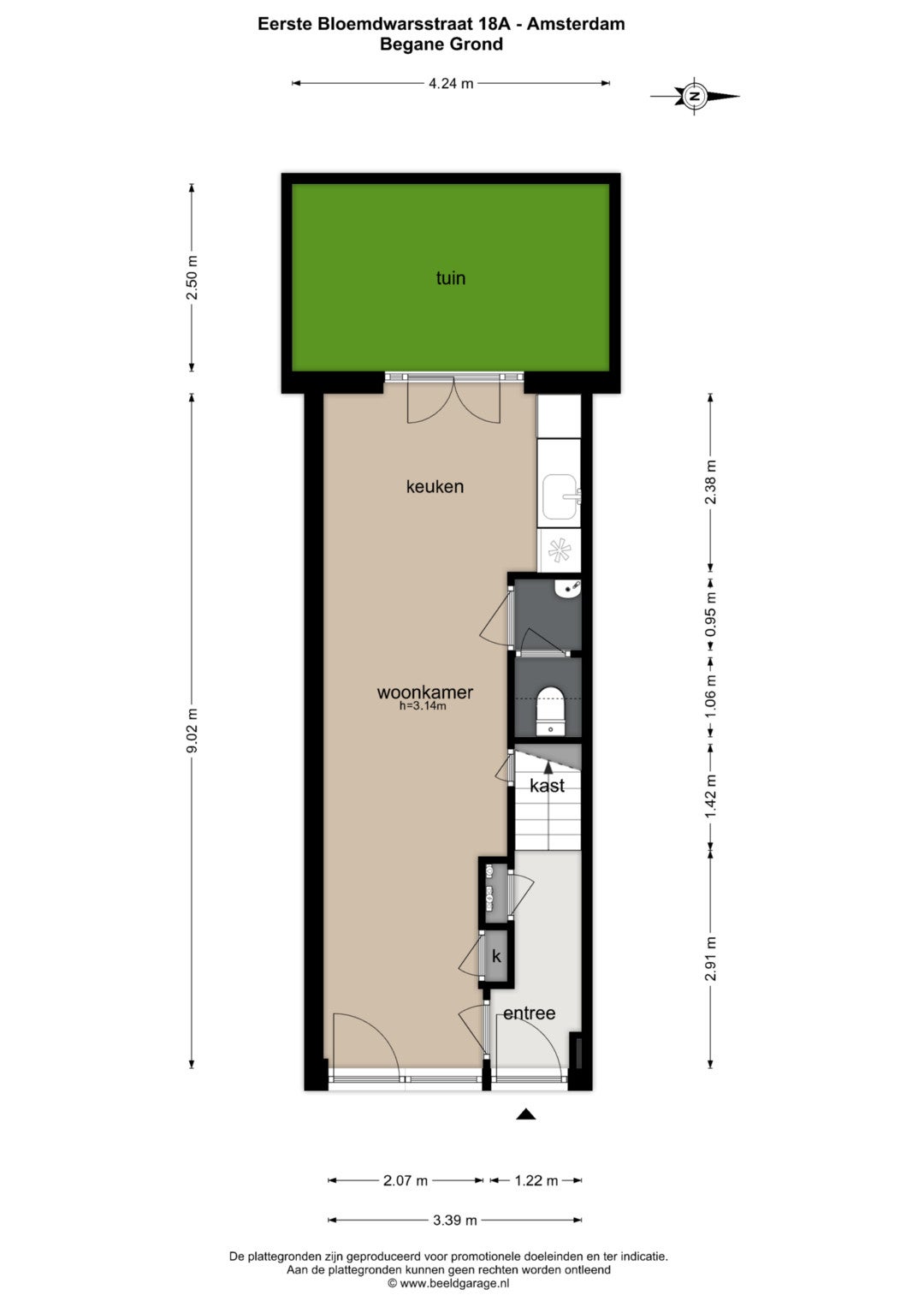Appartement te koop: Eerste Bloemdwarsstraat 18A, Amsterdam