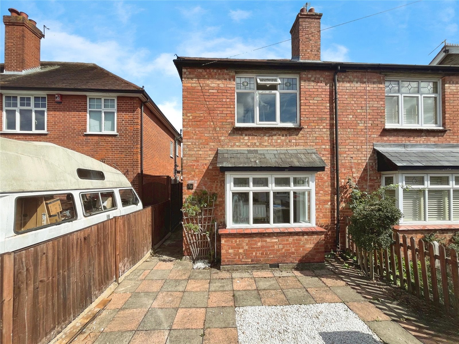 Flat Harvest Road in Borough of Runnymede