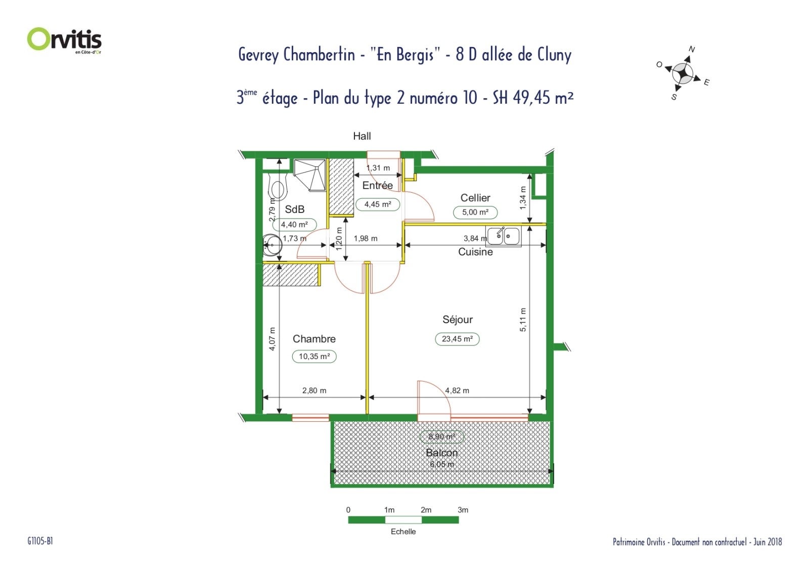 Flat Allée de Cluny in Gevrey-Chambertin