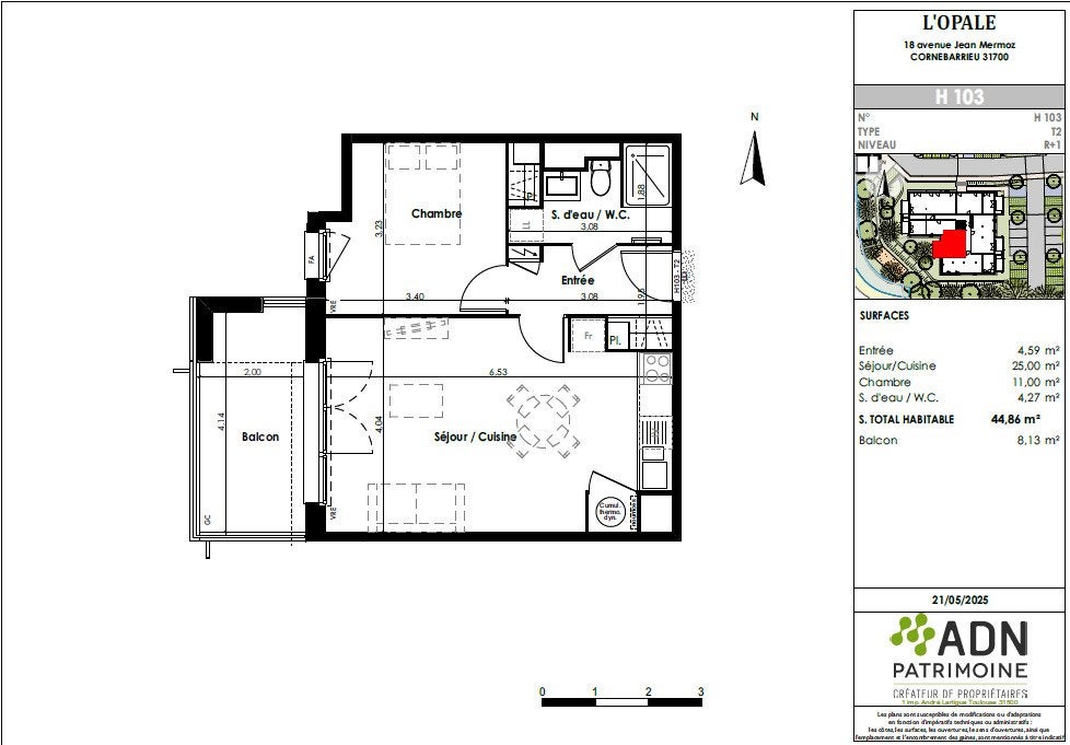 Flat Avenue Jean Mermoz in Cornebarrieu