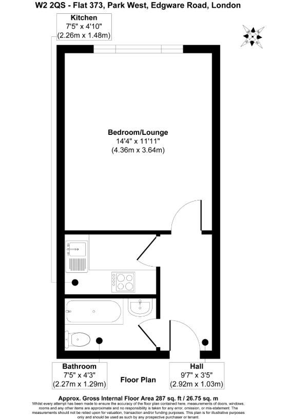 Flat Park West Place in City of Westminster