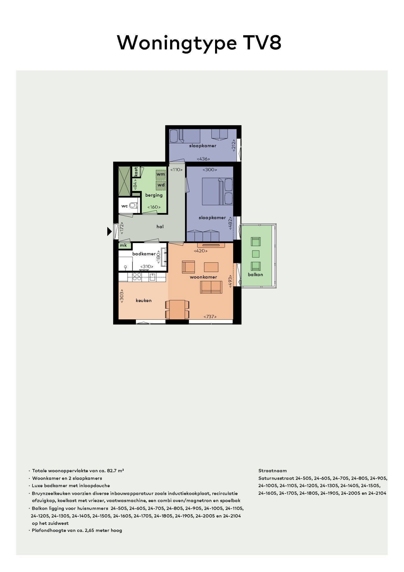 Appartement Saturnusstraat 24 805 in Den Haag