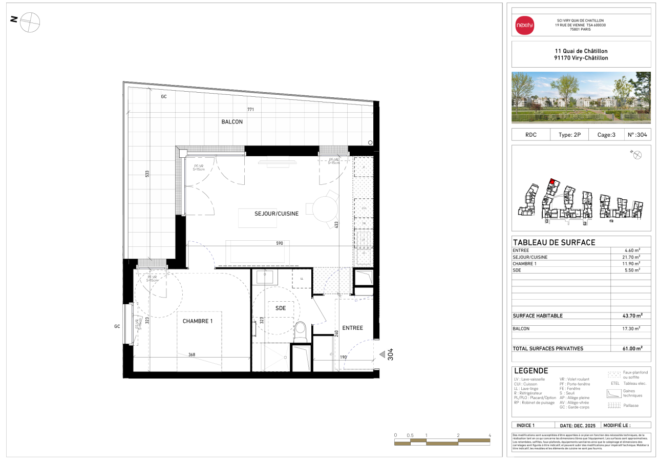 Flat Rue de Seine in Viry-Châtillon