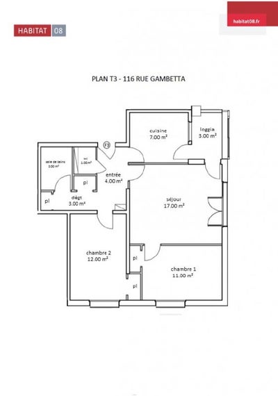 Flat Rue Gambetta in Vouziers