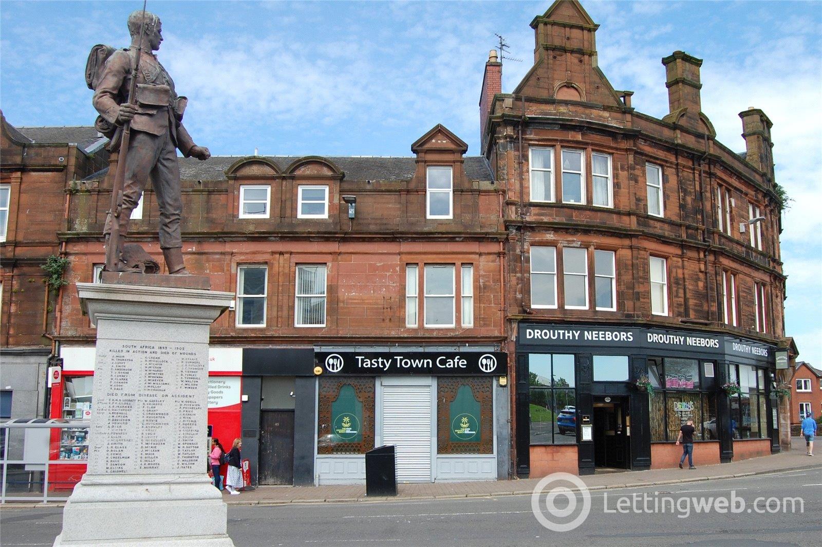 Flat Burns Statue Square in Ayr