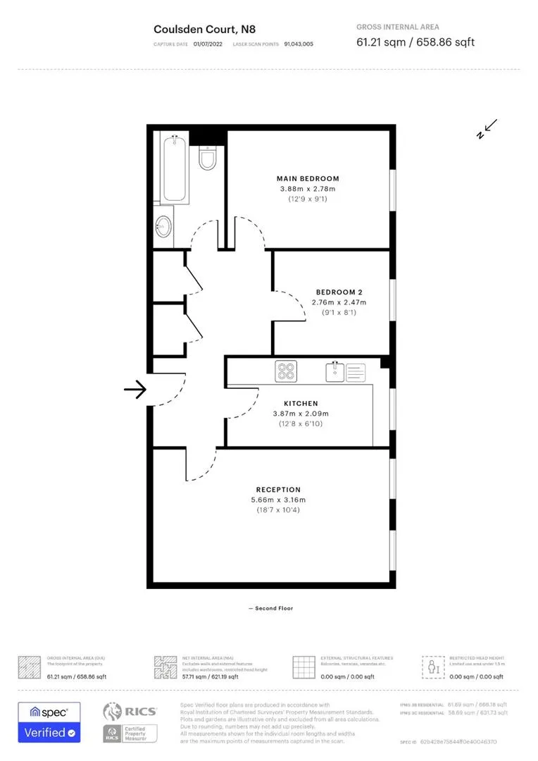 Flat Topsfield Close in Greater London