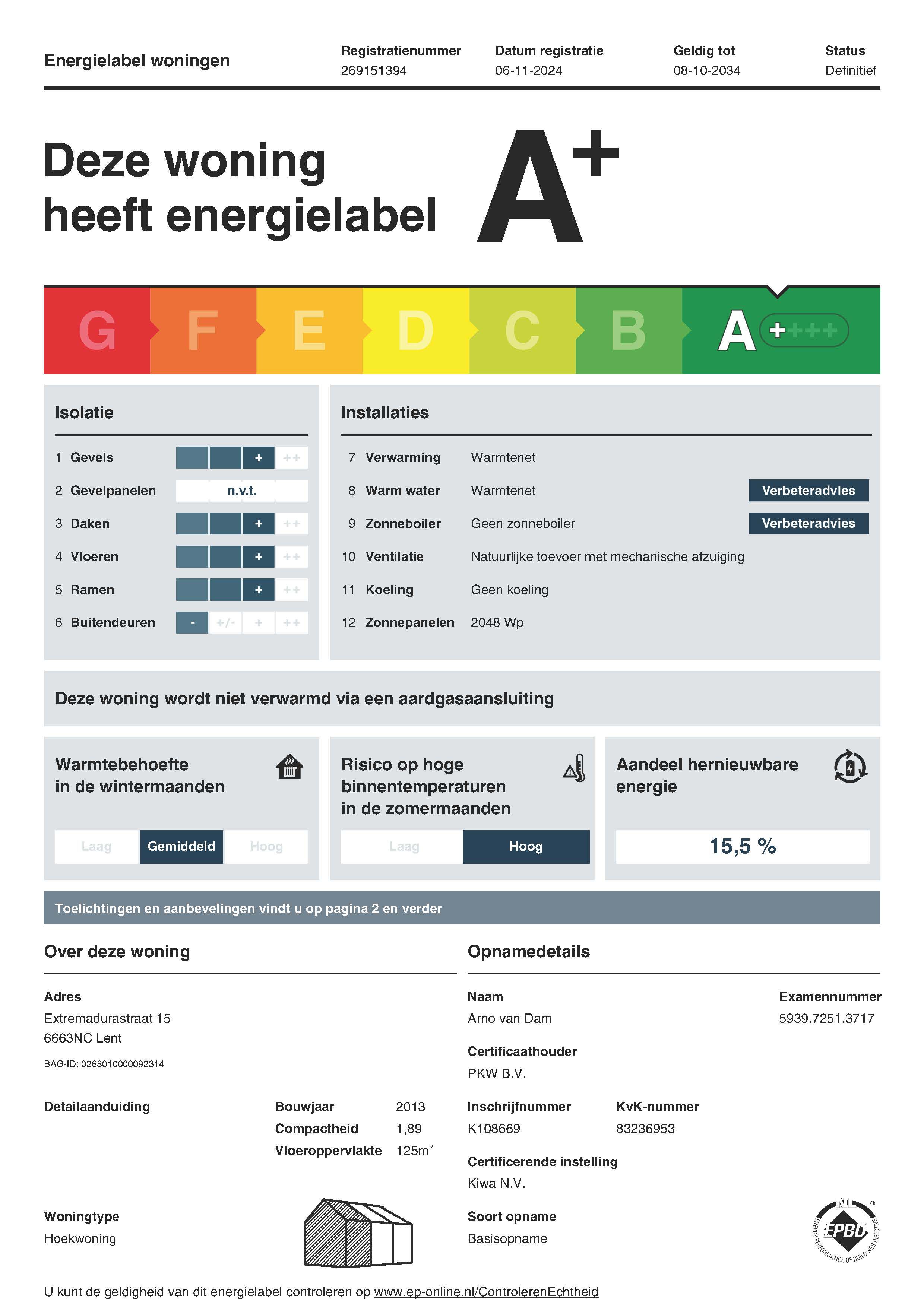 Huis Extremadurastraat 15 in Lent