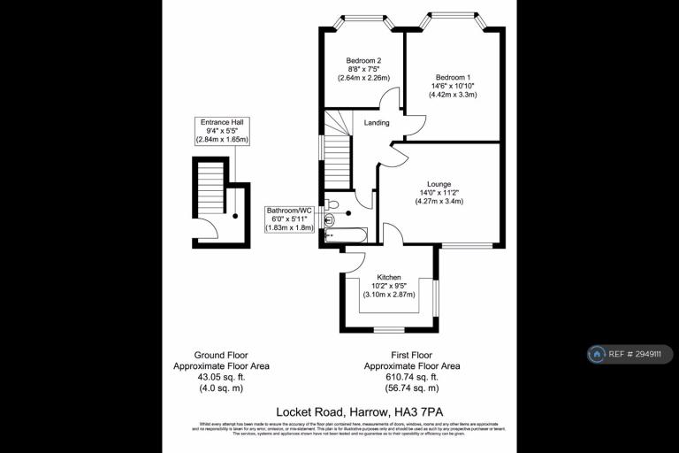 Flat Locket Road in Greater London