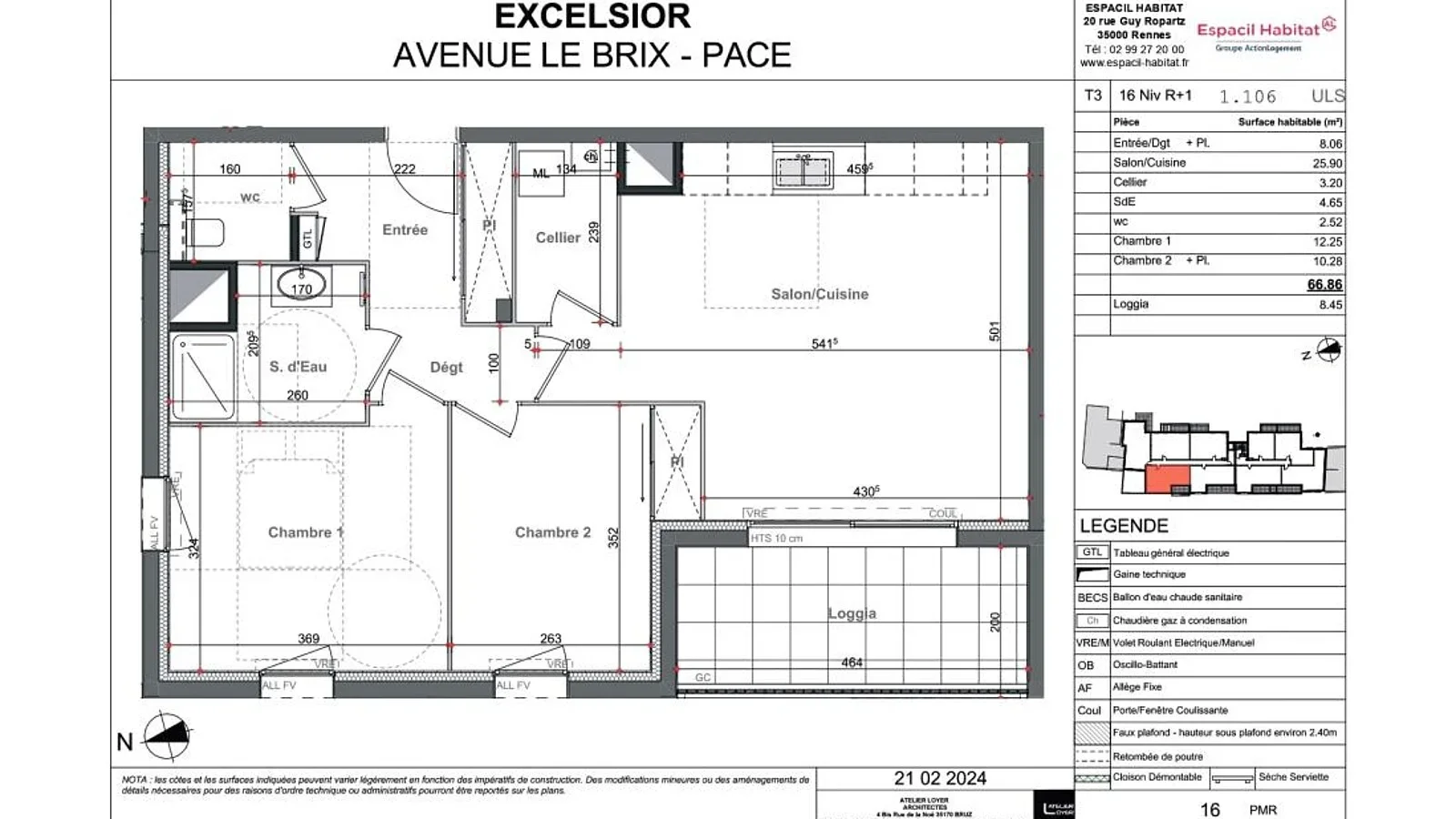 Appartement Avenue Le Brix à Pacé