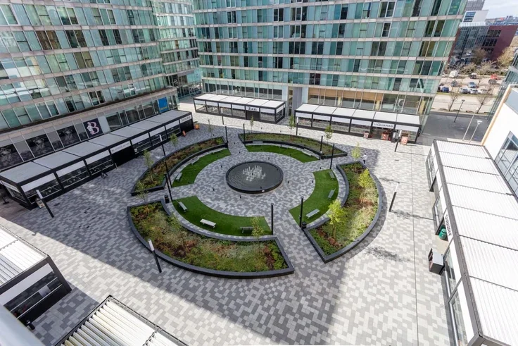 Flat Mortimer Square in Milton Keynes