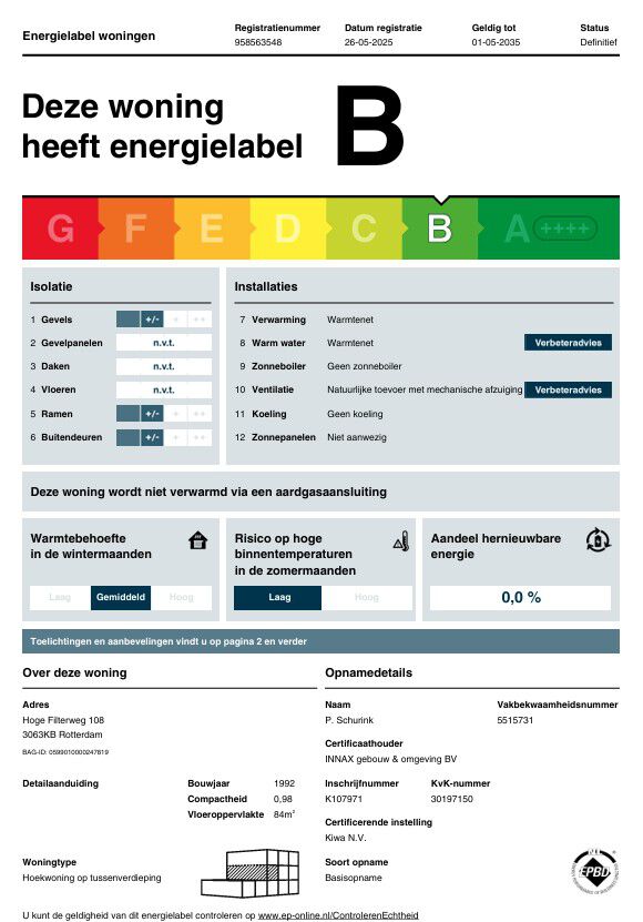 Appartement Hoge Filterweg 108 in Rotterdam