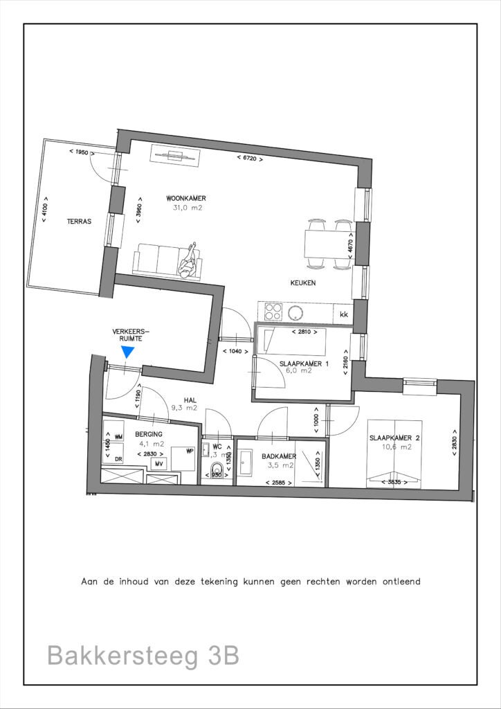 Appartement Bakkerssteeg 3 B in Purmerend