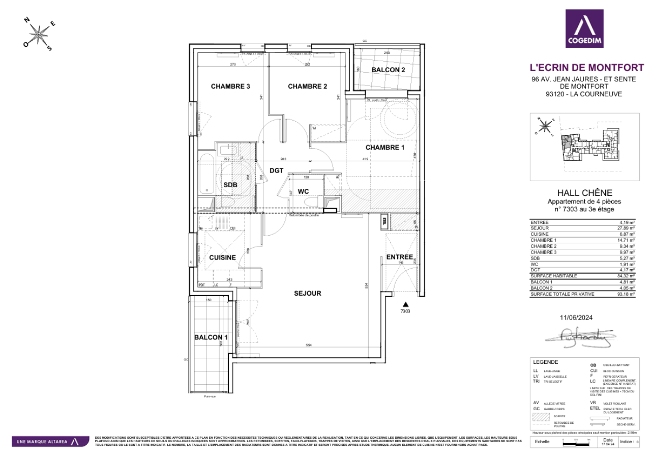 Appartement Sente des Pointes à La Courneuve