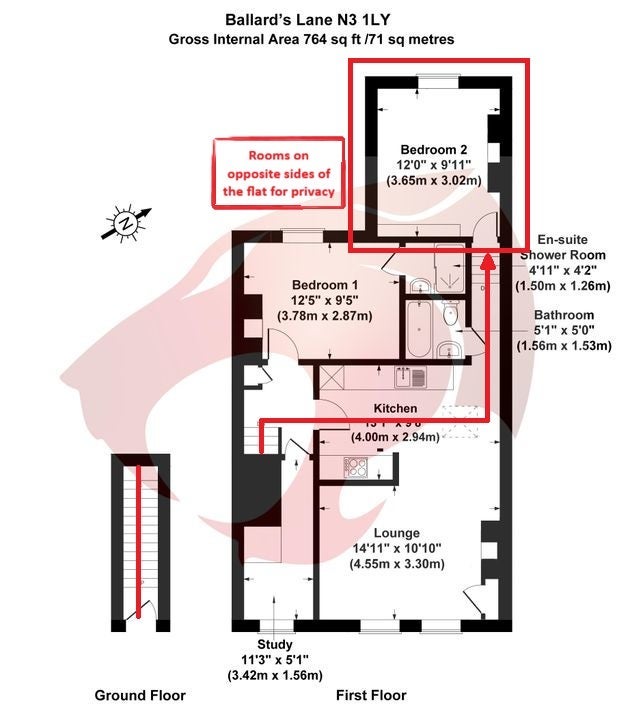Room Ballards Lane in Greater London