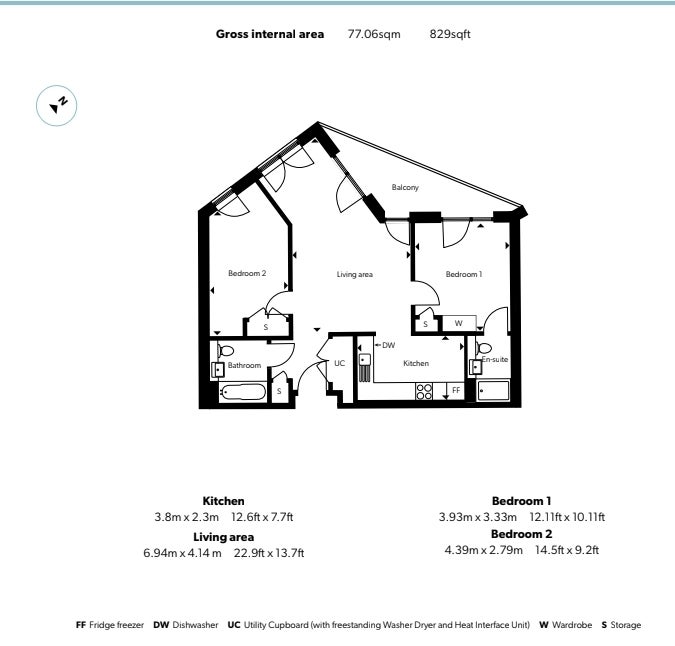 Flat Tandy Place in Greater London