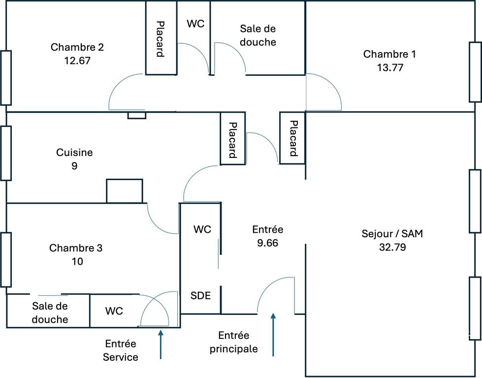 Appartement Avenue de Paris à Versailles