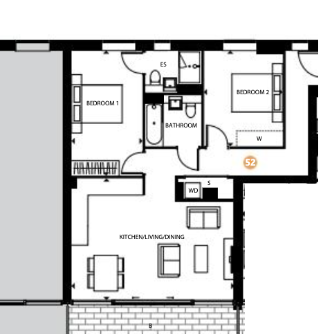 Flat Grange Road in Greater London