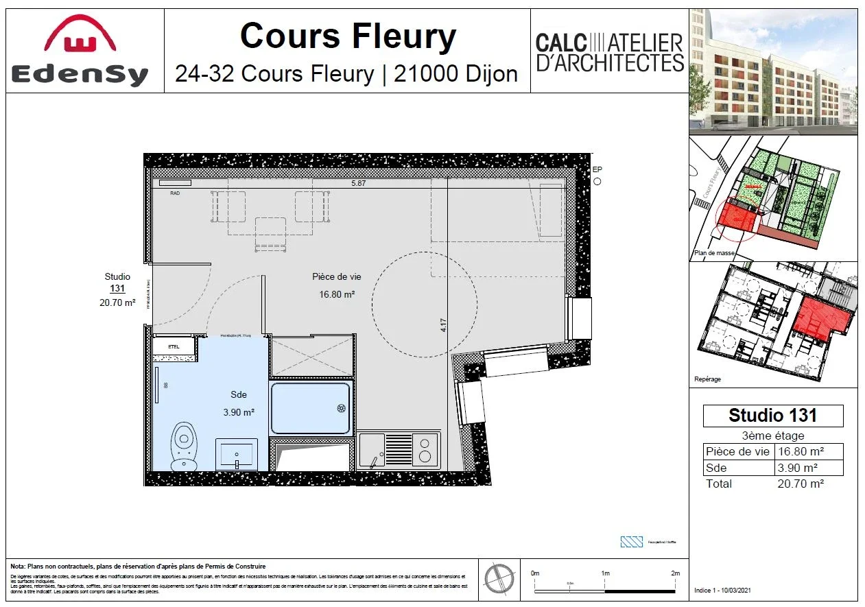 Flat Cours Fleury in Dijon