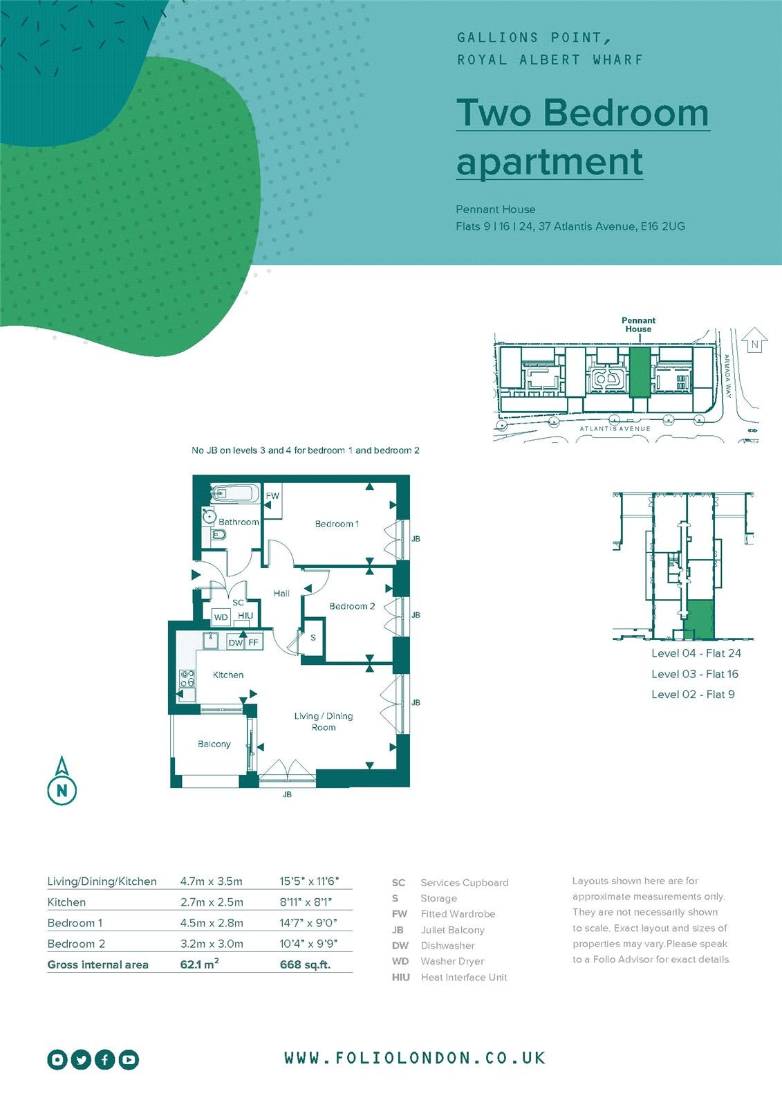 Flat Atlantis Avenue in Greater London