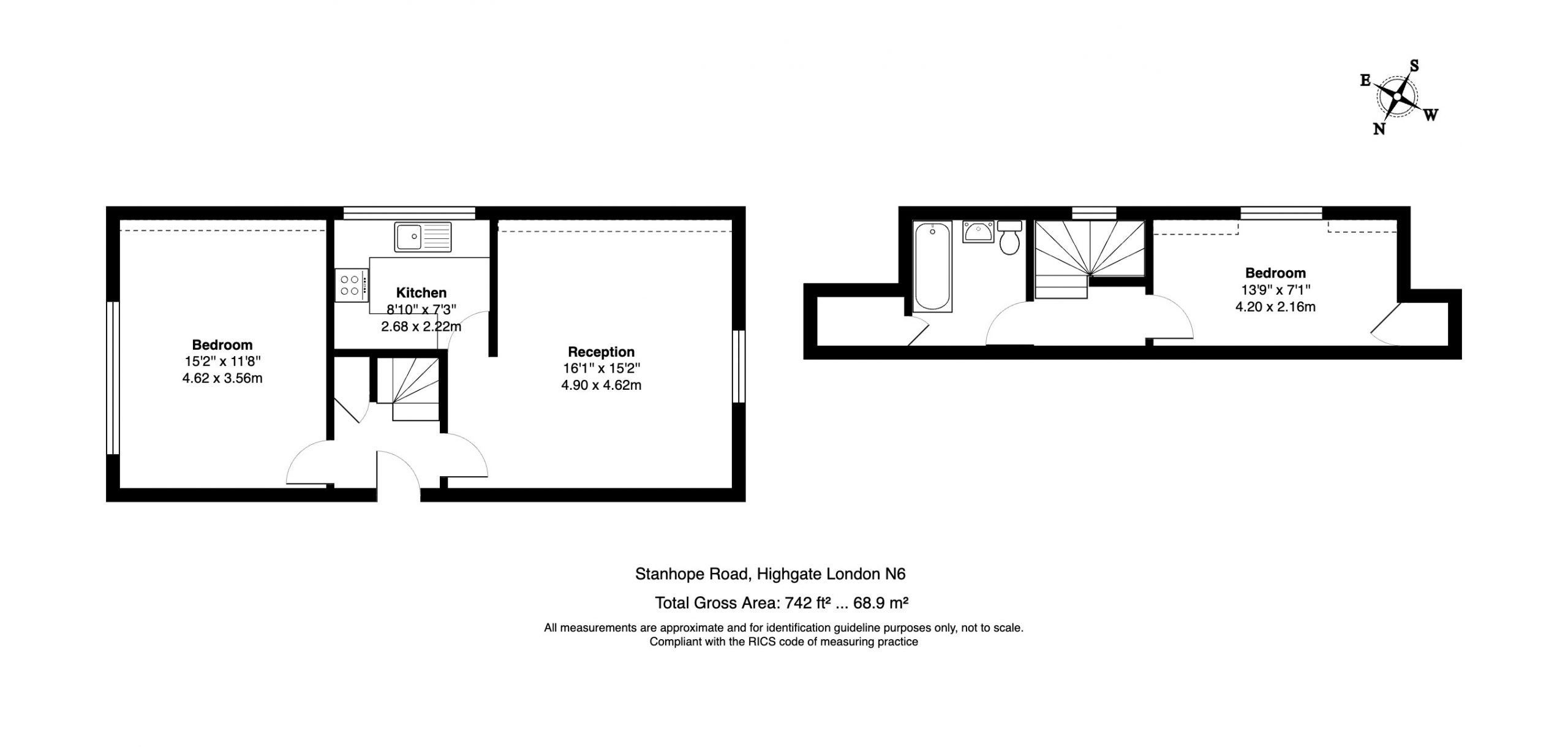 Flat Stanhope Road in Greater London