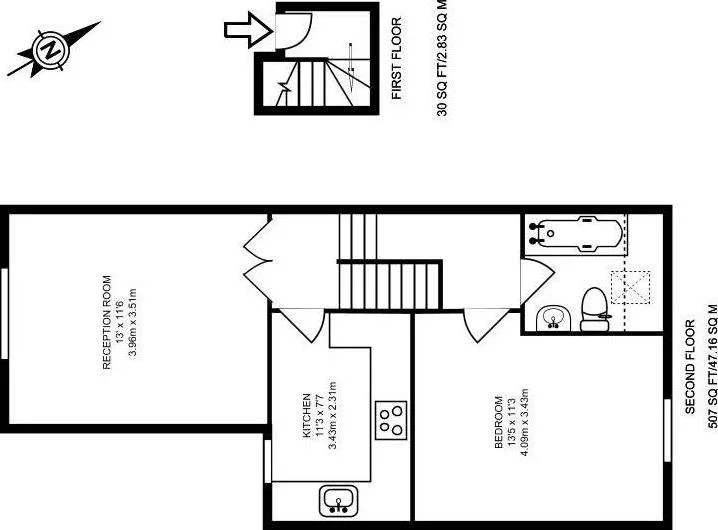 Flat Garratt Terrace in Greater London