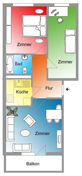 Wohnung Rosa-Luxemburg-Straße in Waren (Müritz)