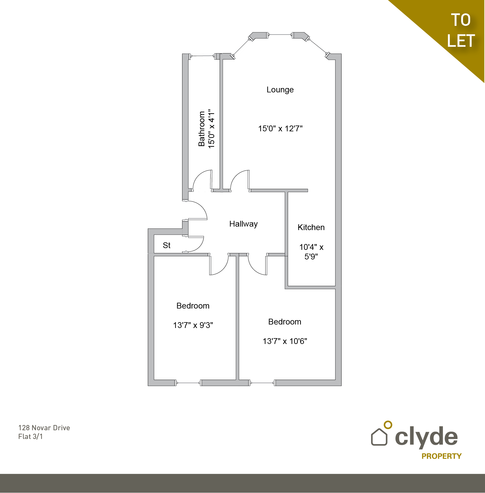 Flat Novar Drive in Glasgow
