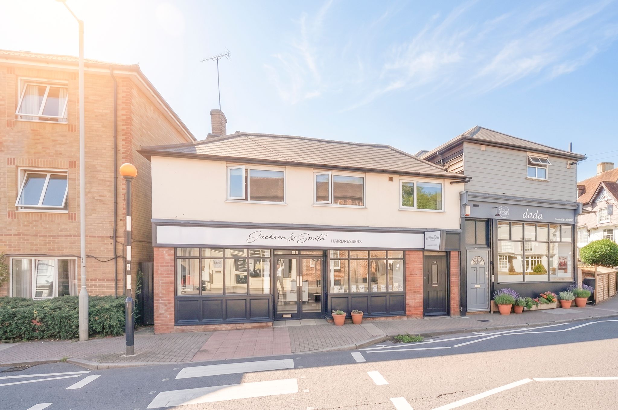 Flat Hadham Road in East Hertfordshire