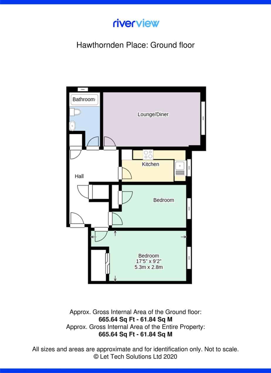 Flat Hawthornden Place in City of Edinburgh