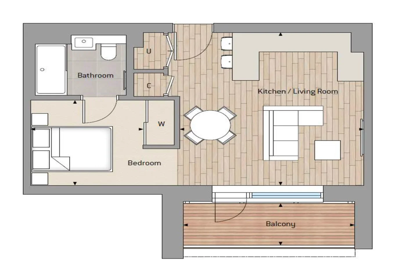 Flat Greenleaf Walk in Greater London