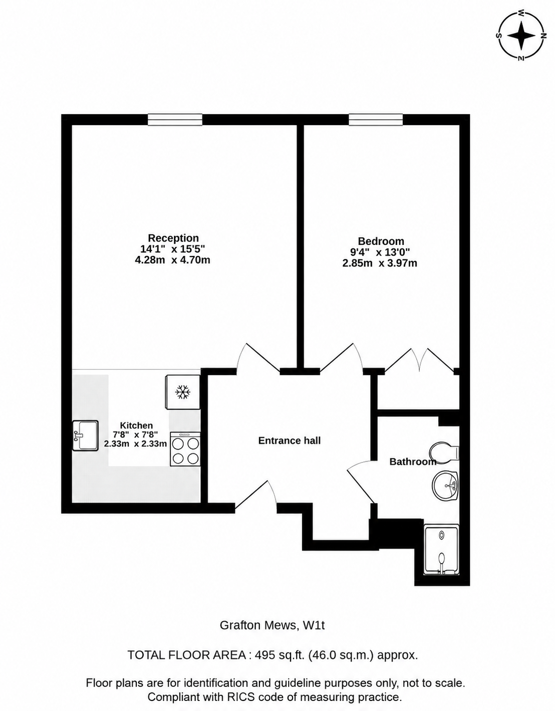 Flat Fitzroy Square in Greater London