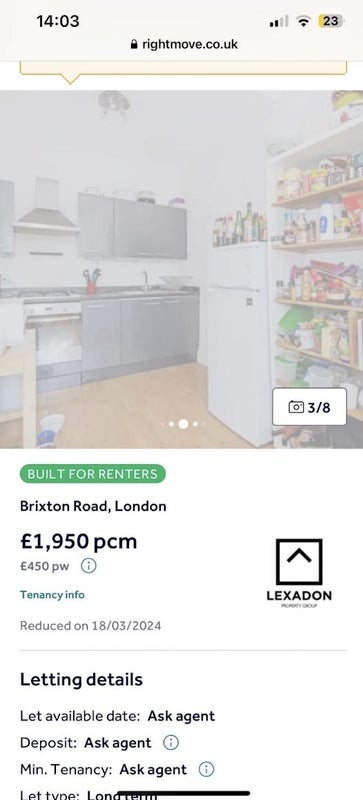 Room Brixton Road in Greater London