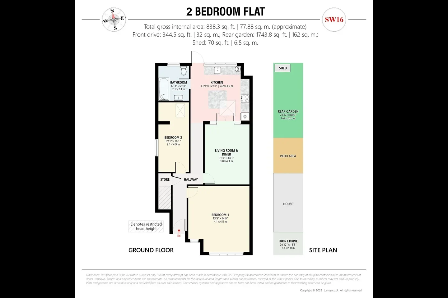 Flat Norbury Crescent in Greater London