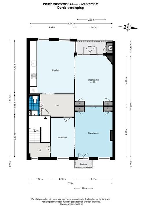 Appartement Pieter Baststraat 30