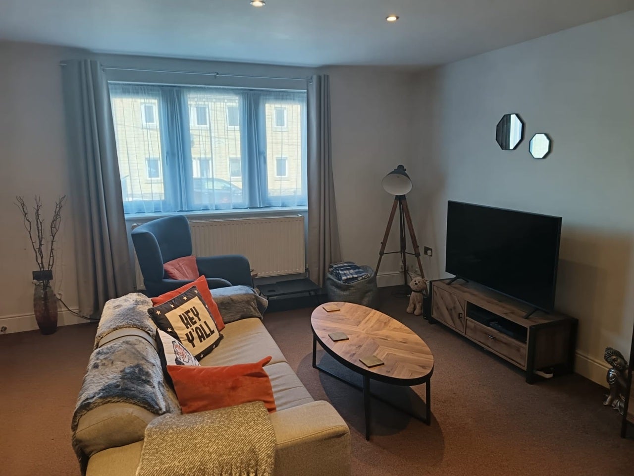 Flat Leymoor Road in Kirklees
