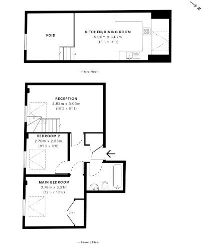 Flat Waldegrave Road in Greater London