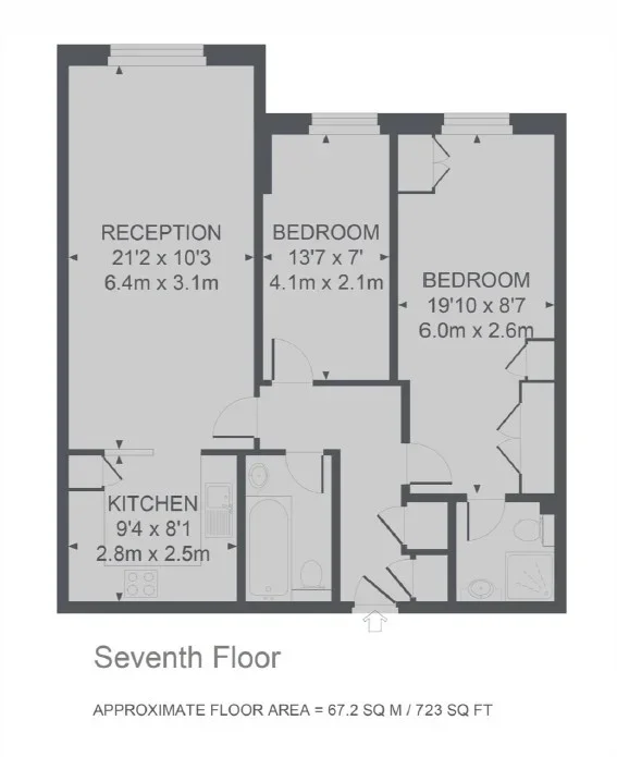 Flat Aldersgate Street in City of London