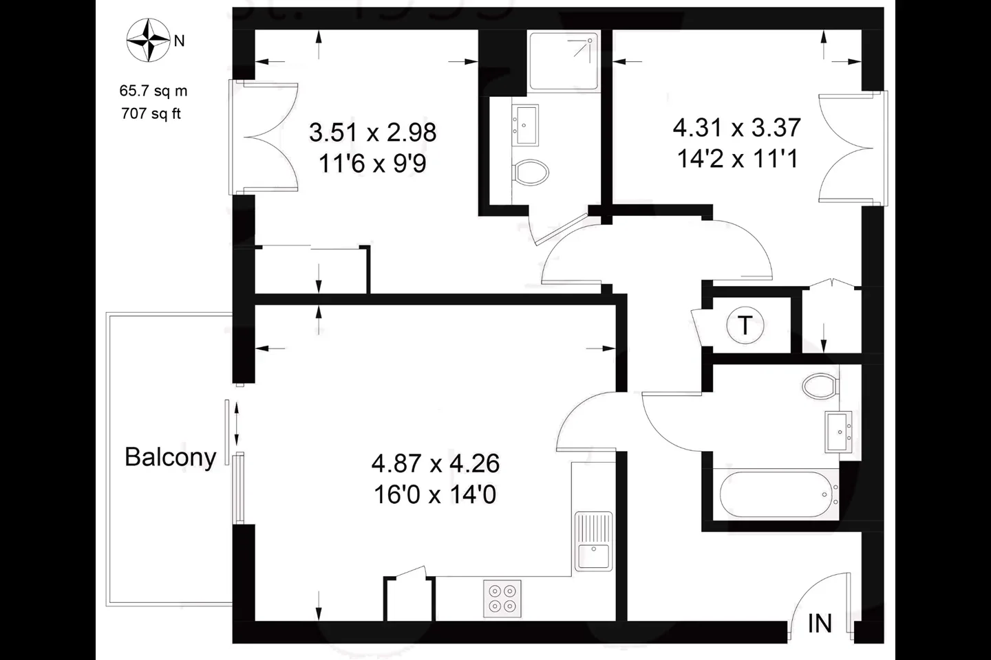 Flat Rushton Walk in Greater London
