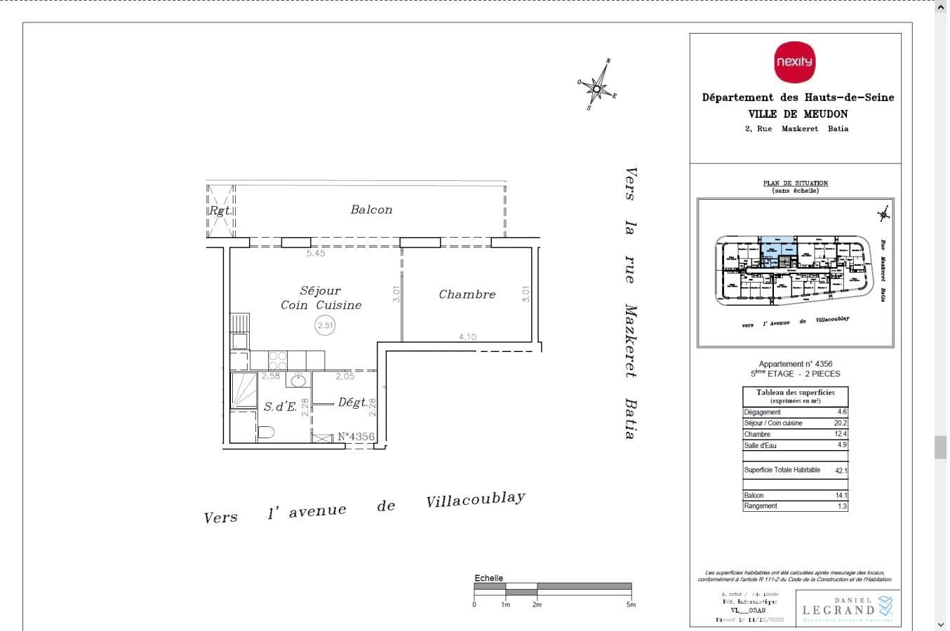 Appartement Place Simone Veil à Meudon