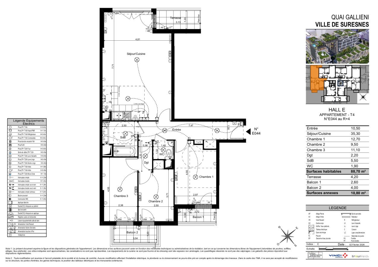 Flat Rue Salomon de Rothschild in Suresnes