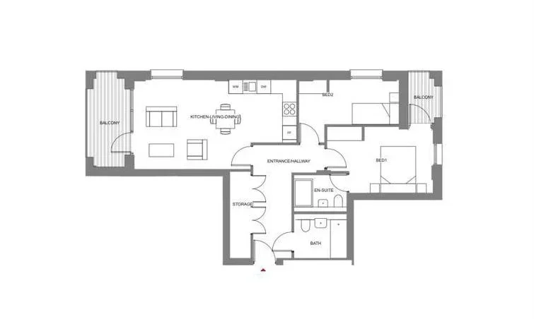 Flat Woodcote Grove in Epsom and Ewell