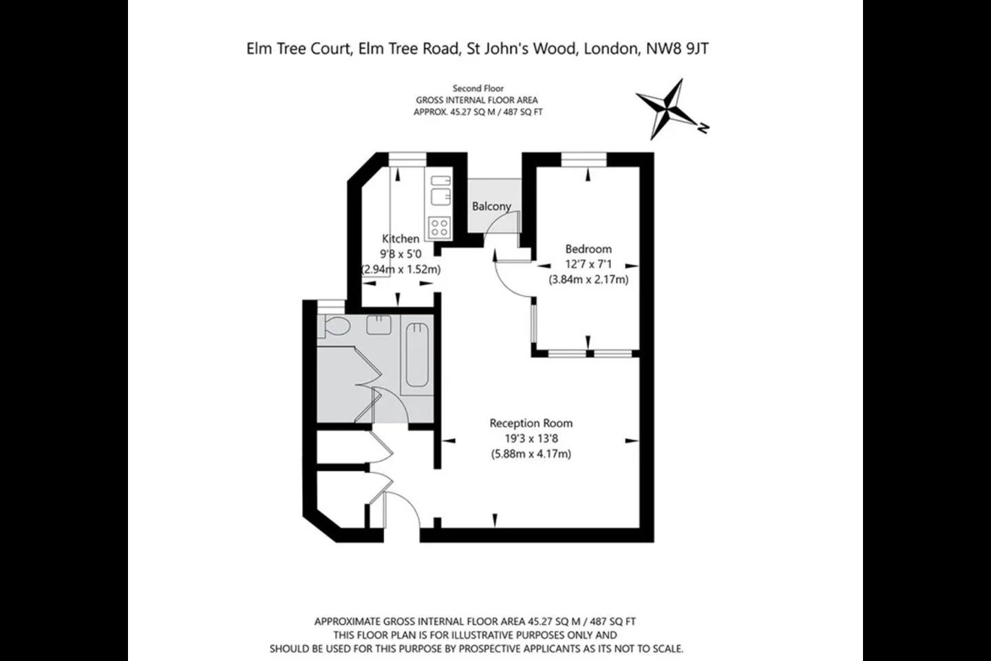 Flat Elm Tree Road in City of Westminster