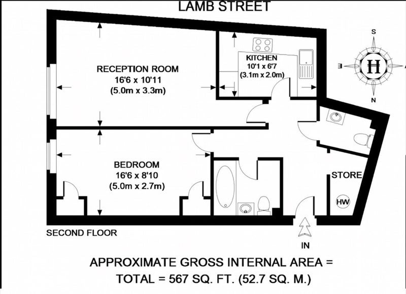 Room Lamb Street in Greater London