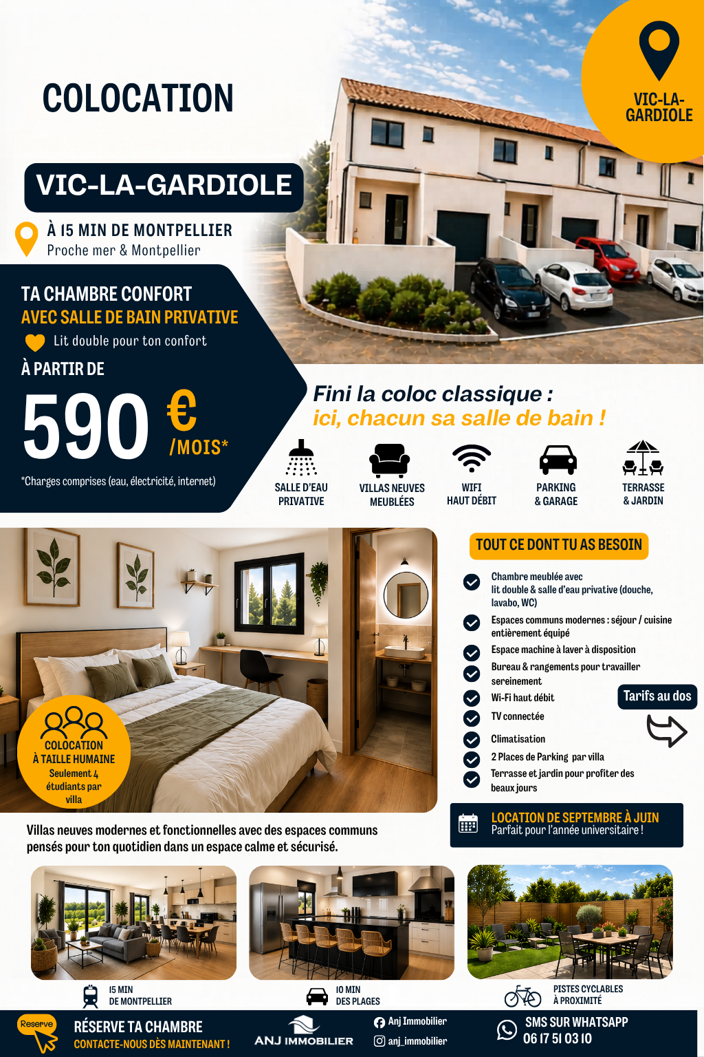 Chambre Résidence Le Clos de Vic à Vic-la-Gardiole